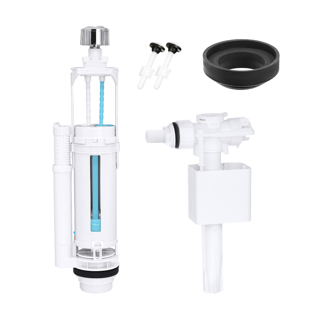2 Inch Toilet Flush Valve & G1/2 Side Entry Fill Valve Kit | Close Coupled Toilet Repair Set